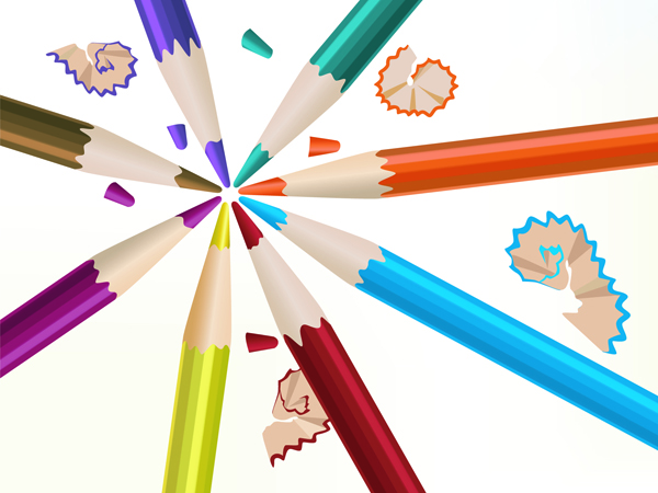 free vector Colorful color pencil vector