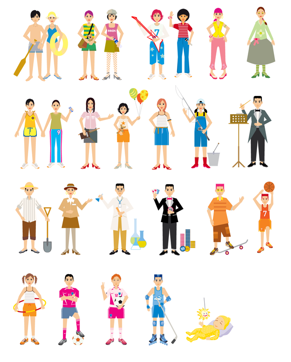 free vector Colorful figure vector