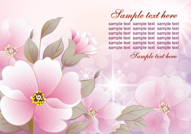 free vector Colorful flowers background 02 vector