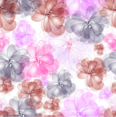 free vector Colorful flowers background 04 vector