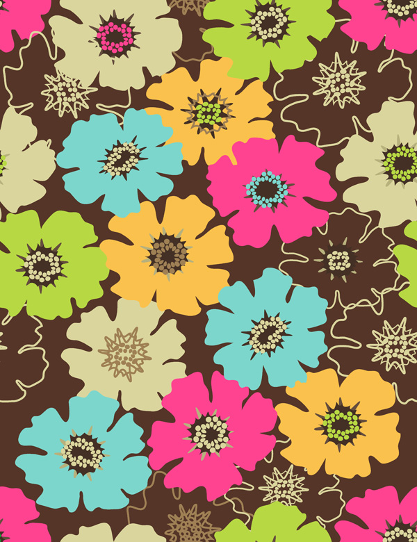 free vector Colorful flowers vector background