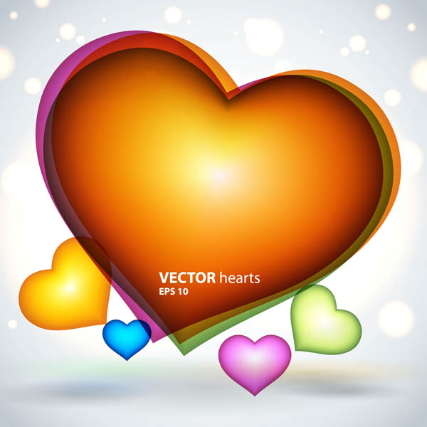 free vector Colorful heartshaped graphics vector
