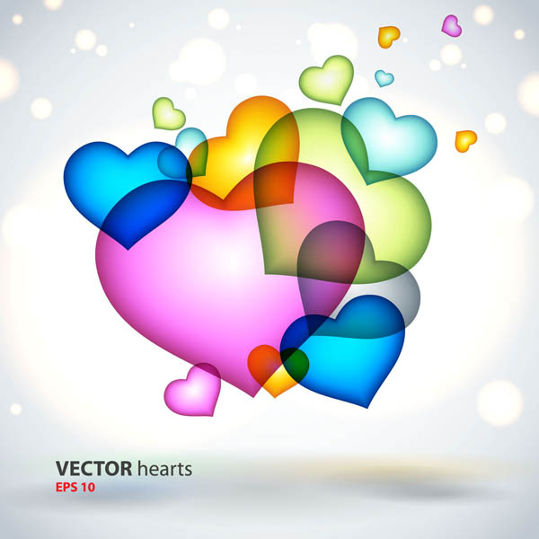 free vector Colorful heartshaped graphics vector
