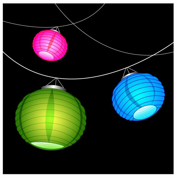 free vector Colorful lanterns