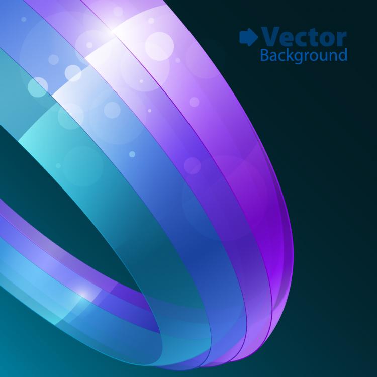 free vector Colorful ribbons vector background 3