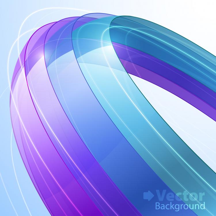 free vector Colorful ribbons vector background 5