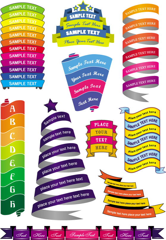 free vector Colorful ribbons vector