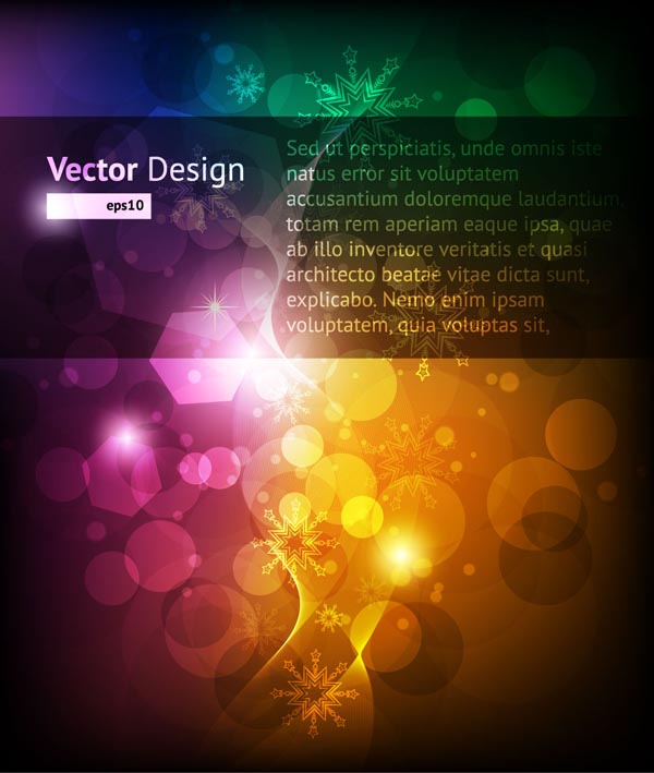 free vector Colorful snowflake background vector
