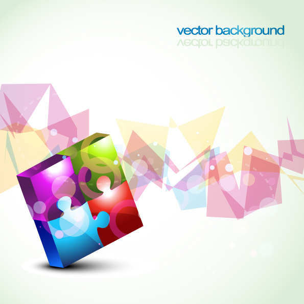 free vector Colorful vector background 2 puzzles