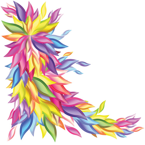 free vector Colorful willow shape vector