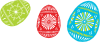 free vector Colour Easter Eggs clip art
