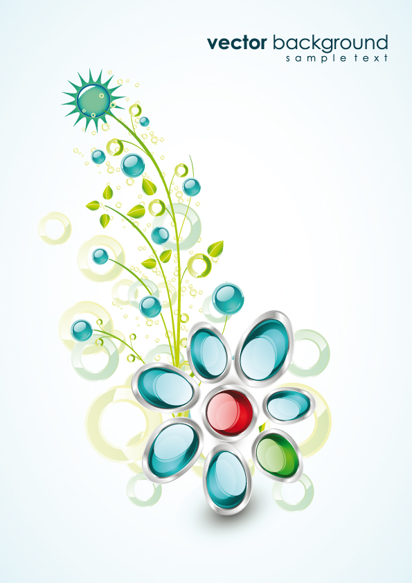 free vector Combination of 17 flower theme vector