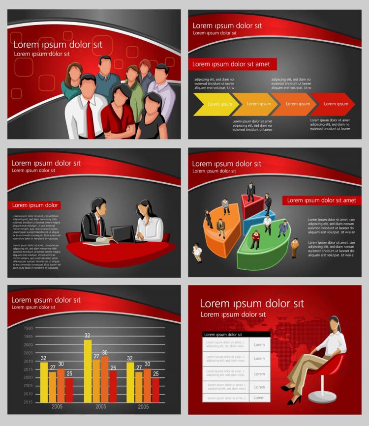 free vector Commercial and financial ppt background 03 vector