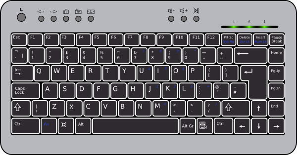 free vector Compact Computer Keyboard clip art