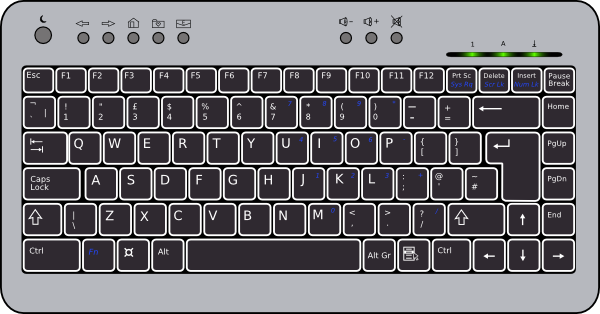 Compact Computer Keyboard clip art 116530 Free SVG 