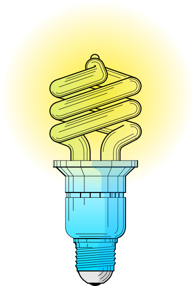 free vector Compact Fluorescent Light Bulb clip art