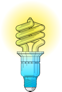 free vector Compact Fluorescent Light Bulb clip art