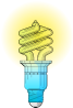 free vector Compact Fluorescent Light Bulb clip art