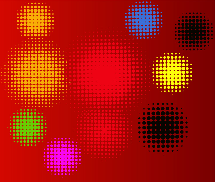 free vector Composed of dots graphics