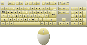 free vector Computer Keyboard And Mouse clip art