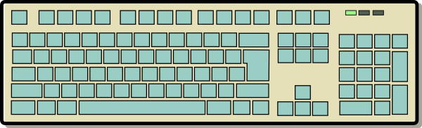 Computer Keyboard clip art (116698) Free SVG Download / 4 Vector