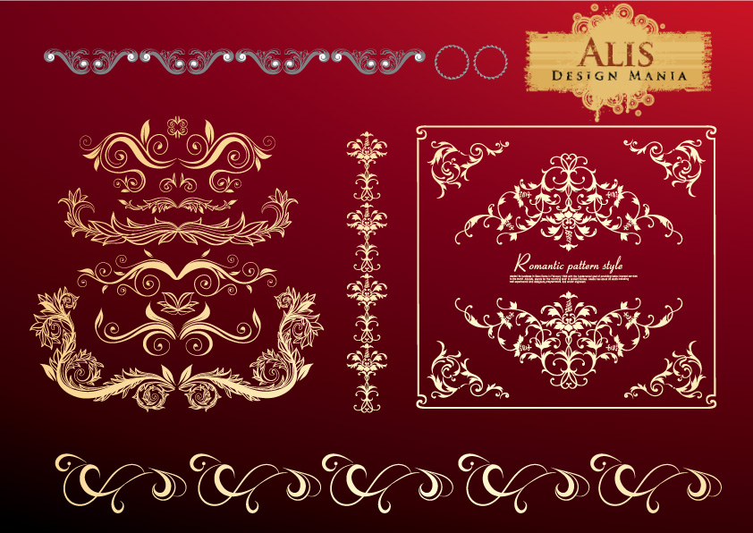 free vector Continental practical lace pattern vector material