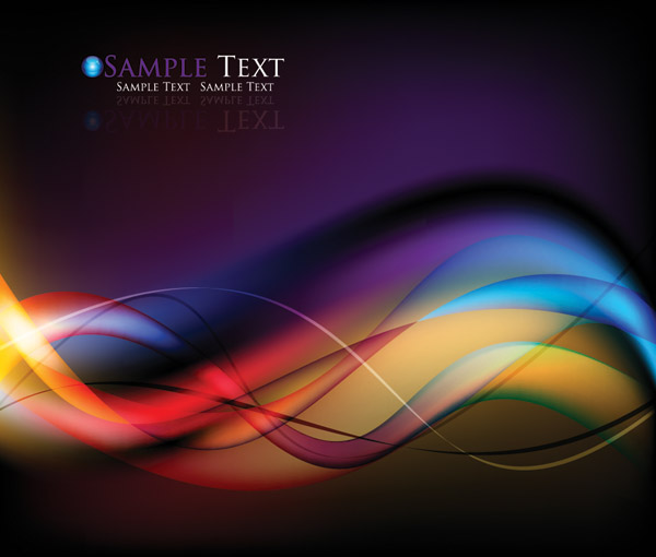 free vector Cool dynamic light background vector symphony