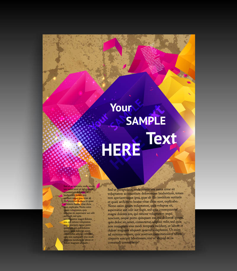 Cover background beautiful flyers 01 vector Free Vector ...