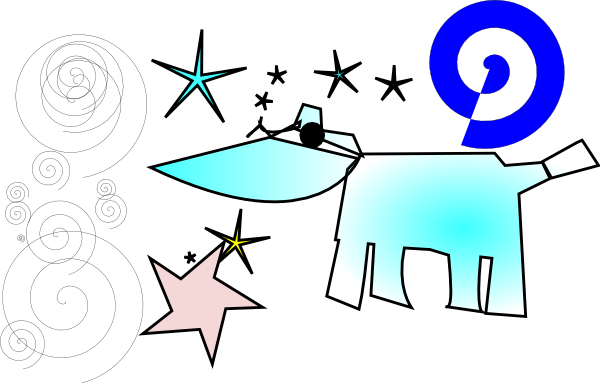 free vector Cow And Stars clip art