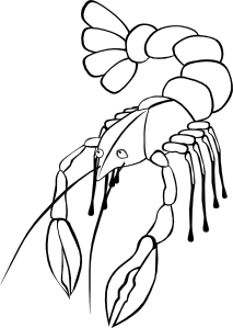 free vector Crawfish (b And W) clip art