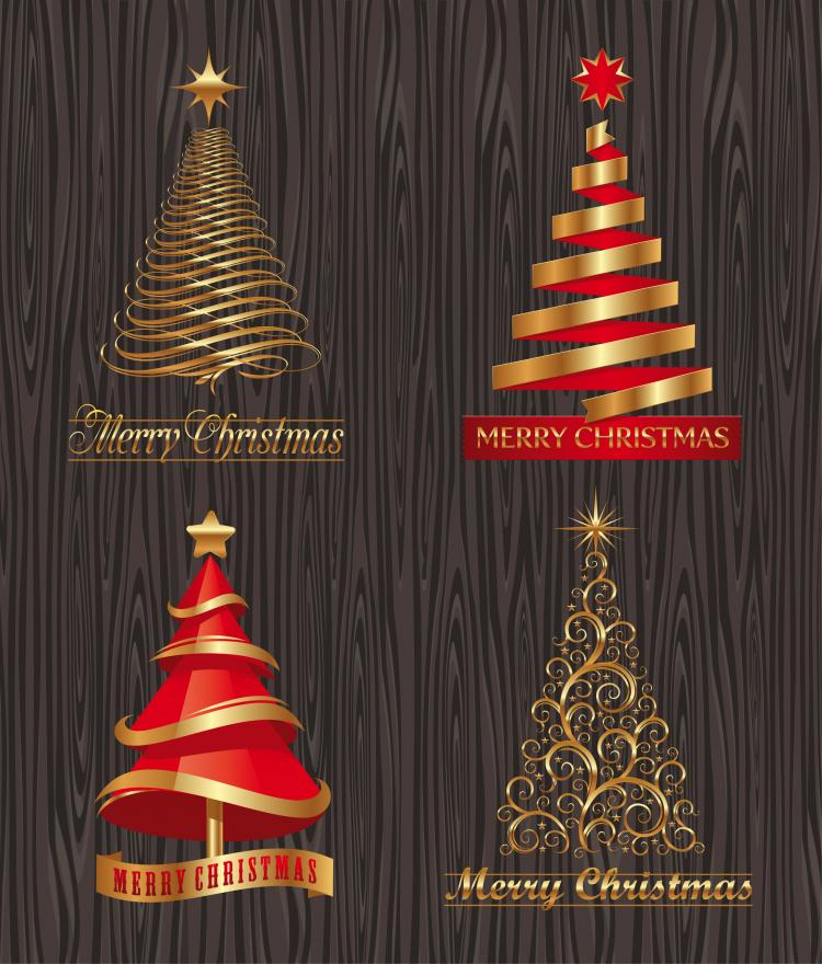 free vector Creative christmas trees vector
