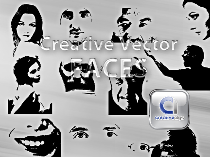 free vector Creative Vector Face Illustrations
