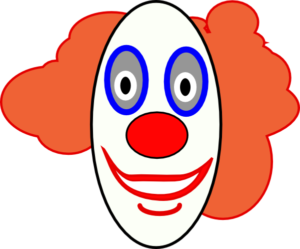 free vector Creepy Clown Face clip art