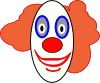 free vector Creepy Clown Face clip art