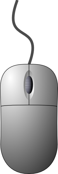 free vector Crispy Computer Mouse Top Down View clip art