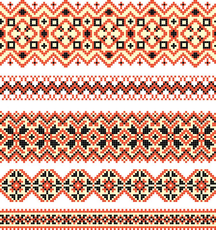 free vector Cross stitch patterns 03 vector