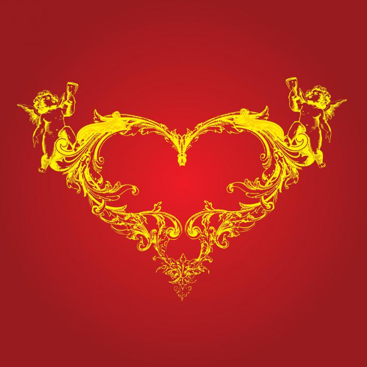 Cupid Love Heart (25847) Free AI, EPS, SVG Download / 4 Vector