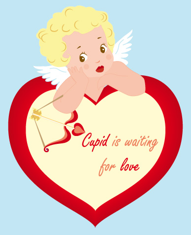 free vector Cupid's lovely Venus icon vector material