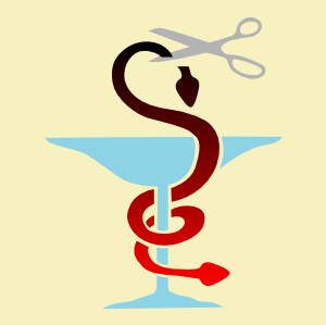 free vector Cut Snake Head Medical clip art