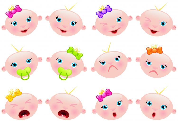 free vector Cute baby picture clip art