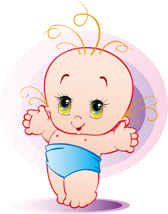 Cute baby vector Free Vector / 4Vector