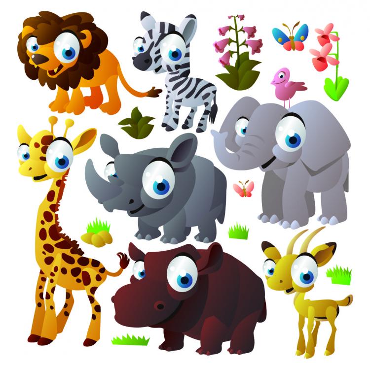 Cute cartoon animals (94502) Free EPS Download / 4 Vector