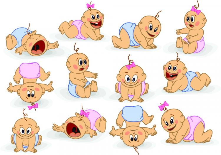 Cute cartoon baby 03 vector Free Vector / 4Vector