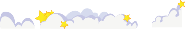 free vector Cute Cartoon Clouds With Stars clip art