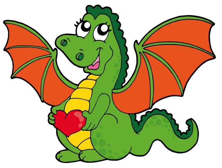 free vector Cute cartoon dragon 01 vector