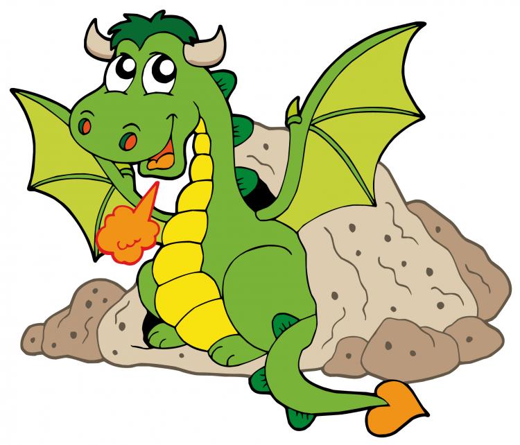free vector Cute cartoon dragon 03 vector