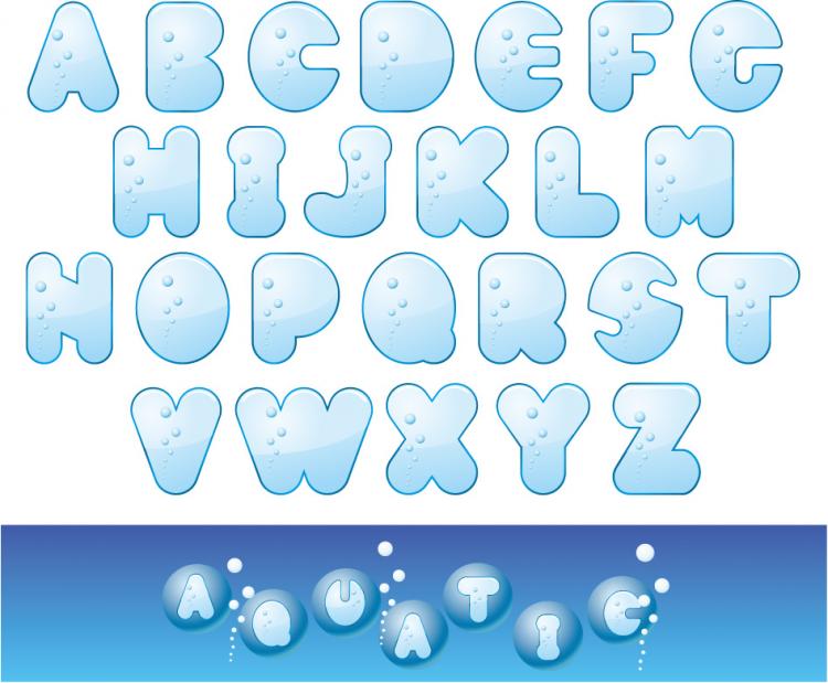 free vector Cute letters of the alphabet vector material