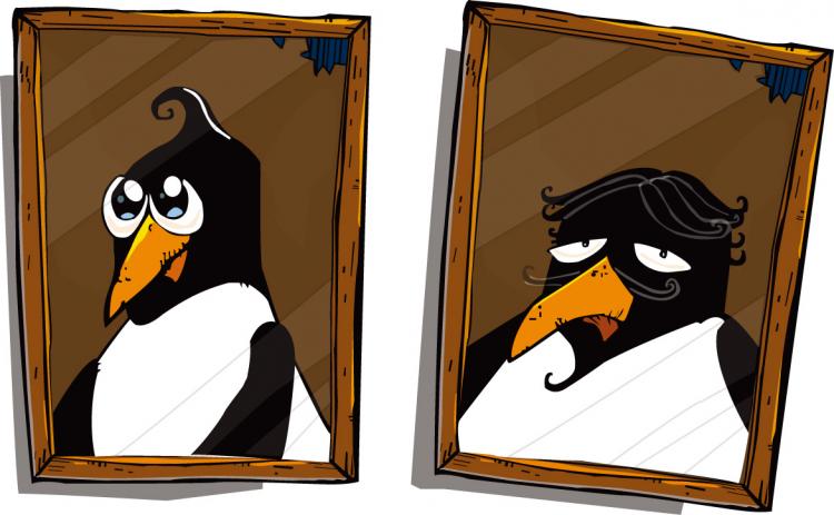 free vector Cute penguin photo vector