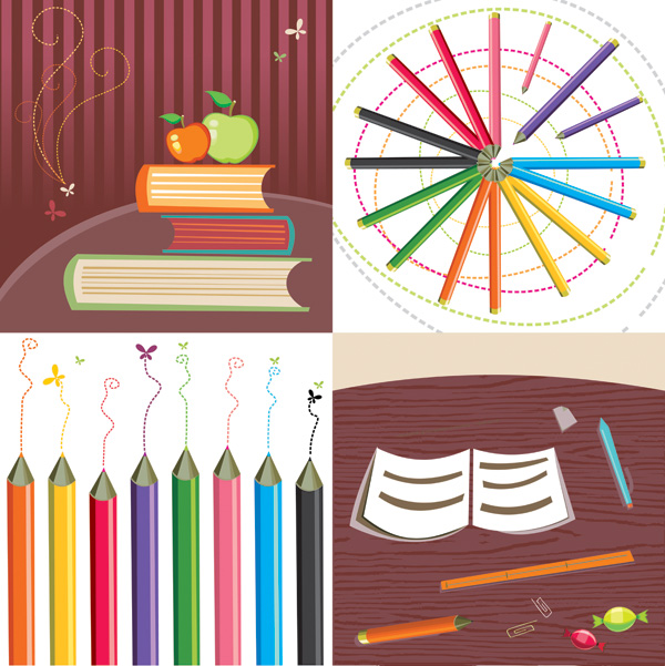 free vector Cute stationery vector
