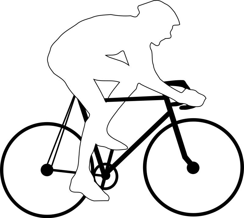 free vector Cyclist silhouette